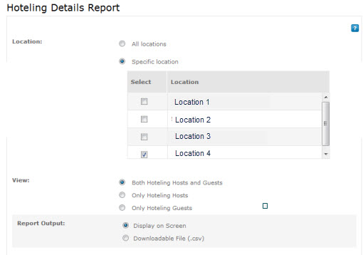 Hoteling Detail Report